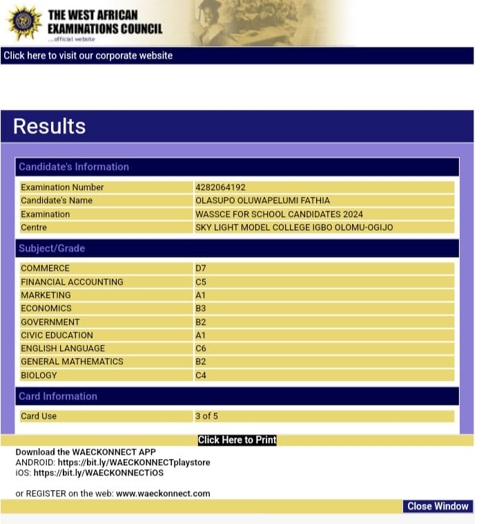 Waec Result